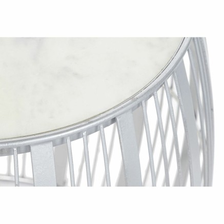 Bijzettafel DKD Home Decor 8424001823284 46 x 46 x 41 cm Zilverkleurig 2