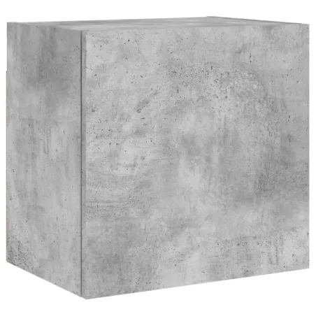 Unités murales TV 4 pcs gris béton bois d'ingénierie