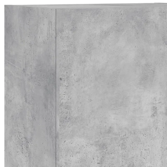 Unités murales TV 4 pcs gris béton bois d'ingénierie
