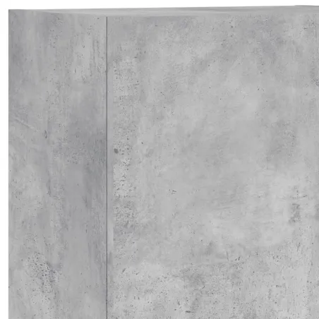 Unités murales TV 4 pcs gris béton bois d'ingénierie