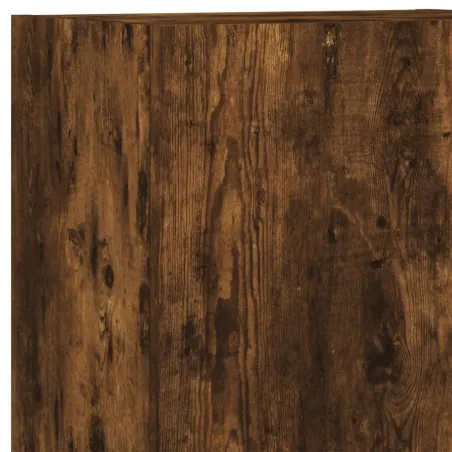 Unités murales TV 4 pcs chêne fumé bois d'ingénierie