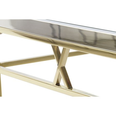 Tavolo aggiuntivo DKD Home Decor S3023046 Cristallo Argentato Acciaio