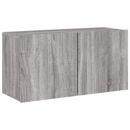 Unités murales TV 4 pcs sonoma gris bois d'ingénierie
