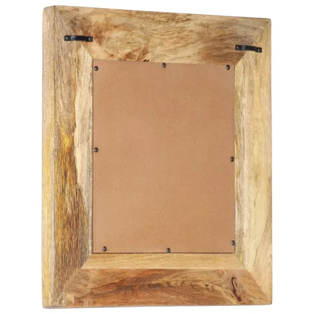 Miroir sculpté à la main 50x50x2,6 cm Bois de manguier solide