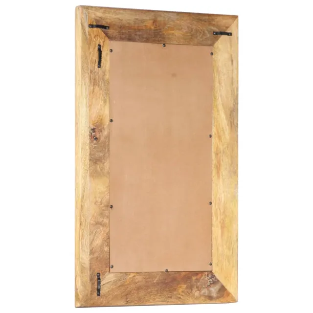 Miroir sculpté à la main 80x50x2,6 cm Bois de manguier solide