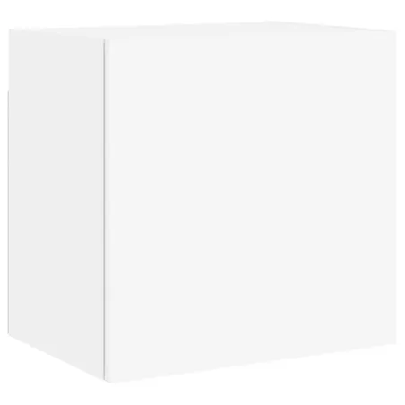 Unités murales TV 5 pcs blanc bois d'ingénierie