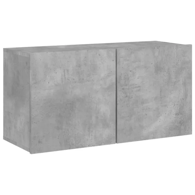 Unités murales TV 5 pcs gris béton bois d'ingénierie