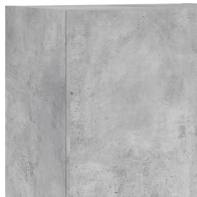 Unités murales TV 5 pcs gris béton bois d'ingénierie