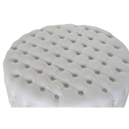 Reposapiés DKD Home Decor Blanco Poliéster Madera MDF (78 x 78 x 40 2