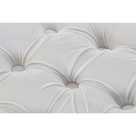 Reposapiés DKD Home Decor Blanco Poliéster Madera MDF (78 x 78 x 40