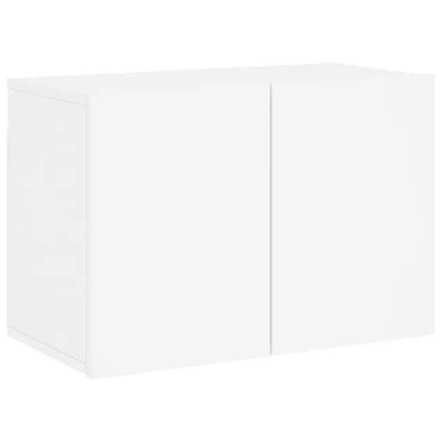 Unités murales TV 6 pcs blanc bois d'ingénierie
