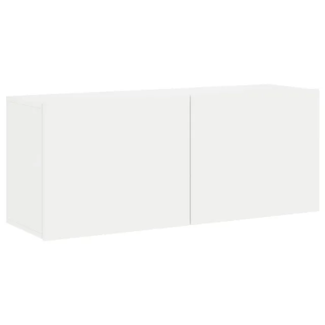 Unités murales TV 6 pcs blanc bois d'ingénierie