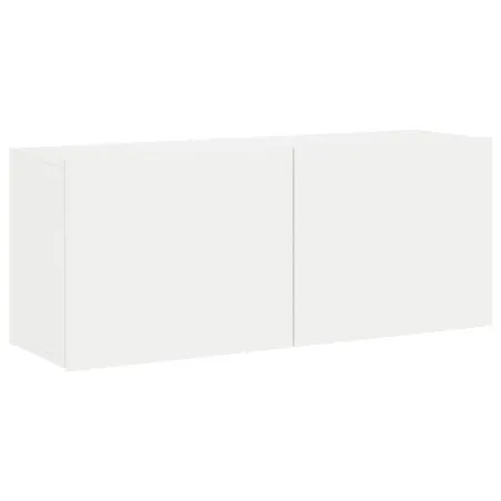Unités murales TV 6 pcs blanc bois d'ingénierie
