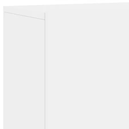 Unités murales TV 6 pcs blanc bois d'ingénierie