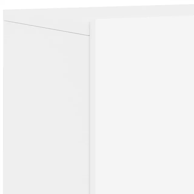 Unités murales TV 5 pcs blanc bois d'ingénierie