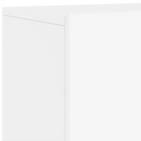 Unités murales TV 5 pcs blanc bois d'ingénierie