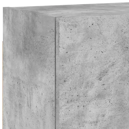 Unités murales TV 4 pcs gris béton bois d'ingénierie
