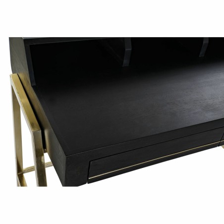 Scrivania DKD Home Decor Nero Metallo Dorato Legno di mango (125 x 74