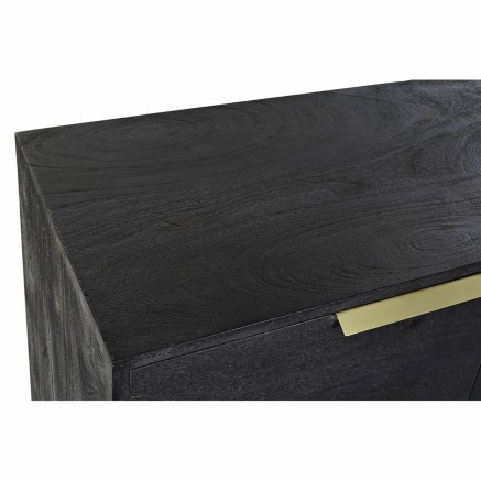 Aparador DKD Home Decor Negro Dorado Madera de mango 145 x 41 x 77 cm 2