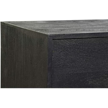 Sideboard DKD Home Decor Black Golden Mango wood 145 x 41 x 77 cm
