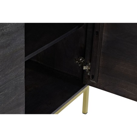 Credenza DKD Home Decor Nero Dorato Legno di mango 145 x 41 x 77 cm
