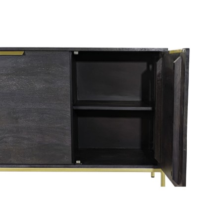Credenza DKD Home Decor Nero Dorato Legno di mango 145 x 41 x 77 cm