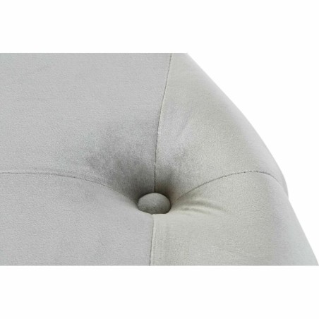 Poggiapiedi DKD Home Decor Grigio Velluto Legno MDF (80 x 80 x 43 cm)