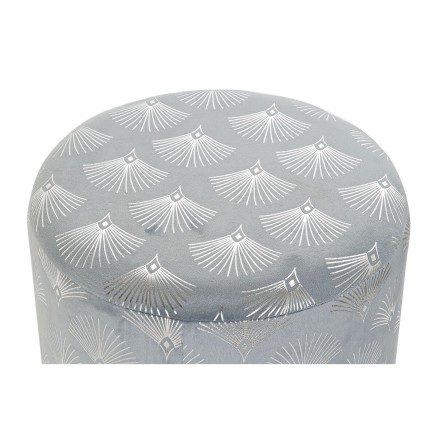 Voetensteun DKD Home Decor Blauw Polyester Metaal Gouden (35 x 35 x 43 2