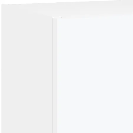 Unités murales TV avec LED 5 pcs blanc bois d'ingénierie