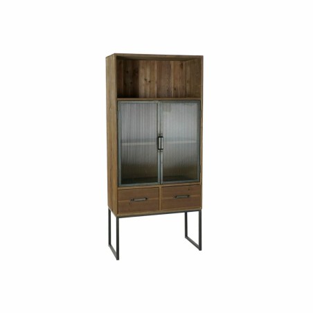 Schrank DKD Home Decor Schwarz Holz Metall Kristall (70 x 34.5 x 160 c