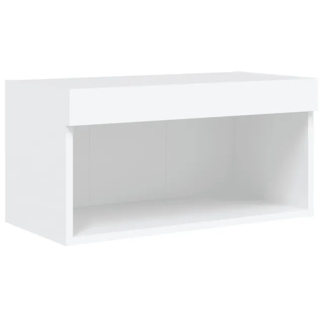 Ensemble de meubles TV muraux 6 pcs avec lumières LED blanc