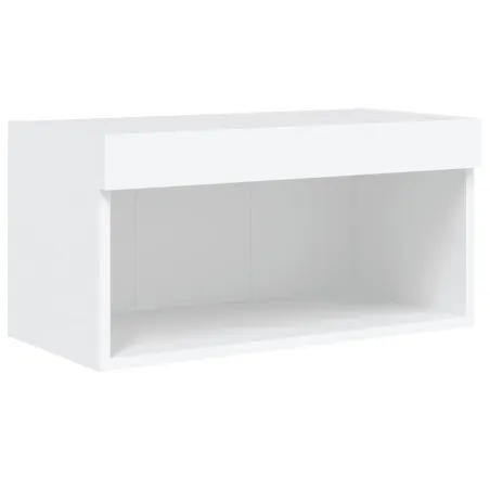 Ensemble de meubles TV muraux 6 pcs avec lumières LED blanc