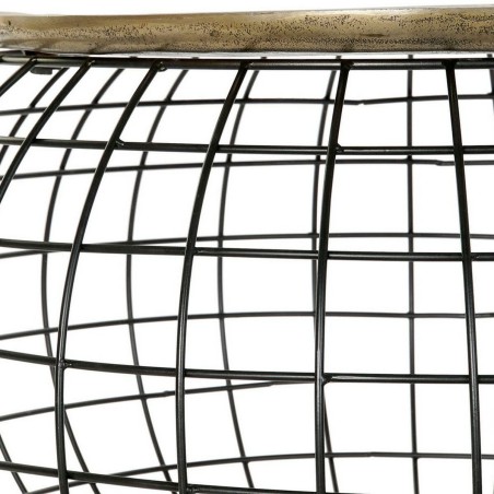 Mesa auxiliar DKD Home Decor 80 x 80 x 44 cm Negro Dorado Aluminio Pl