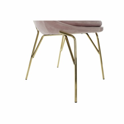 Esszimmerstuhl DKD Home Decor Rosa Gold 60 x 60 x 85 cm 2