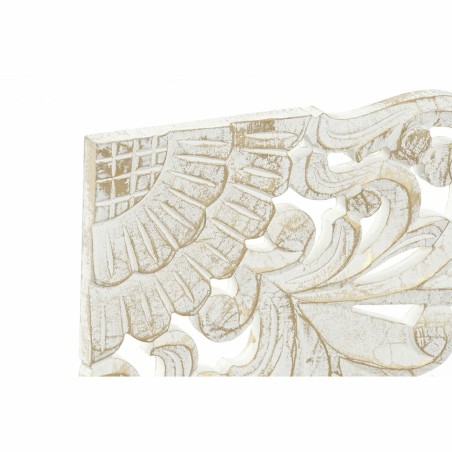 Kopfende des Betts DKD Home Decor Weiß Gold Holz Holz MDF 151 x 2 x 6