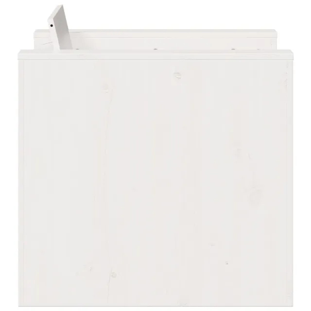 Salon de jardin 2 pcs blanc bois de pin massif