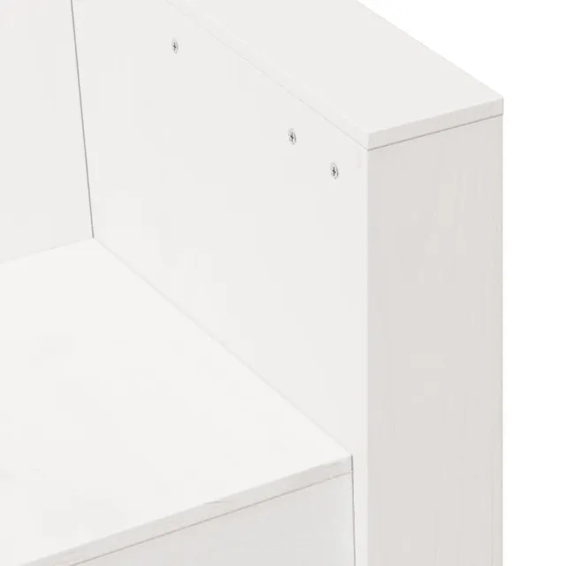 Salon de jardin 2 pcs blanc bois de pin massif