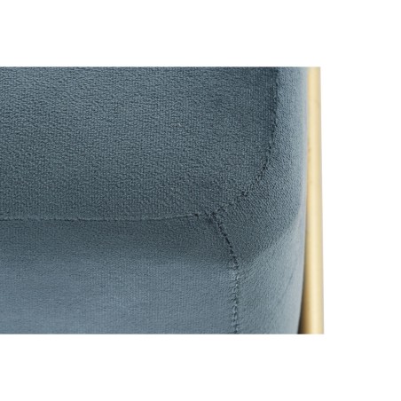 Panca DKD Home Decor  Schiuma Azzurro Dorato Metallo Poliestere Vellut