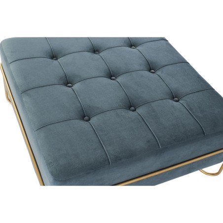 Hocker DKD Home Decor 8424001850907 Schaum Blau Gold Metall Holz MDF (