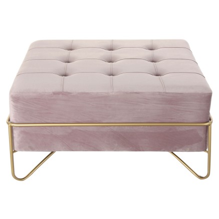 Banquette DKD Home Decor  Mousse Rose Doré Métal Polyester Velours B