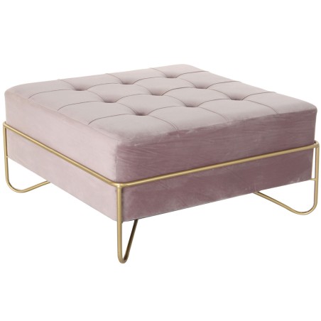Hocker DKD Home Decor 8424001850976 Schaum Rosa Gold Metall Holz MDF (