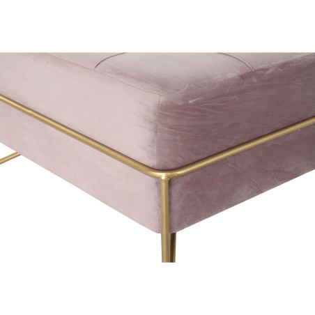 Hocker DKD Home Decor 8424001850976 Schaum Rosa Gold Metall Holz MDF (