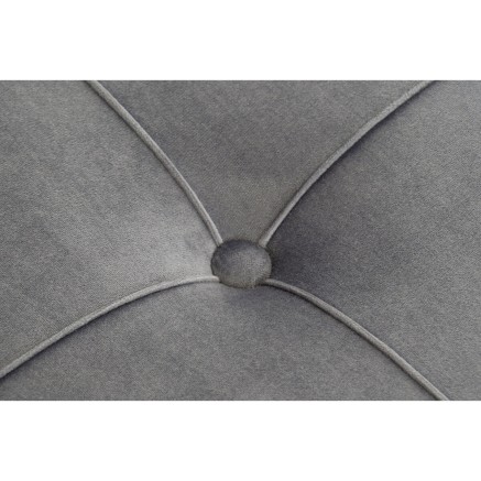 Kruk DKD Home Decor  Schuim Grijs Gouden Metaal Polyester Fluweel Hout 2