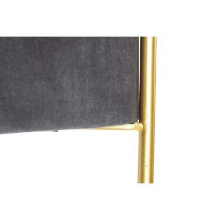 Hocker DKD Home Decor 8424001851041 Schaum Grau Gold Metall Holz MDF (