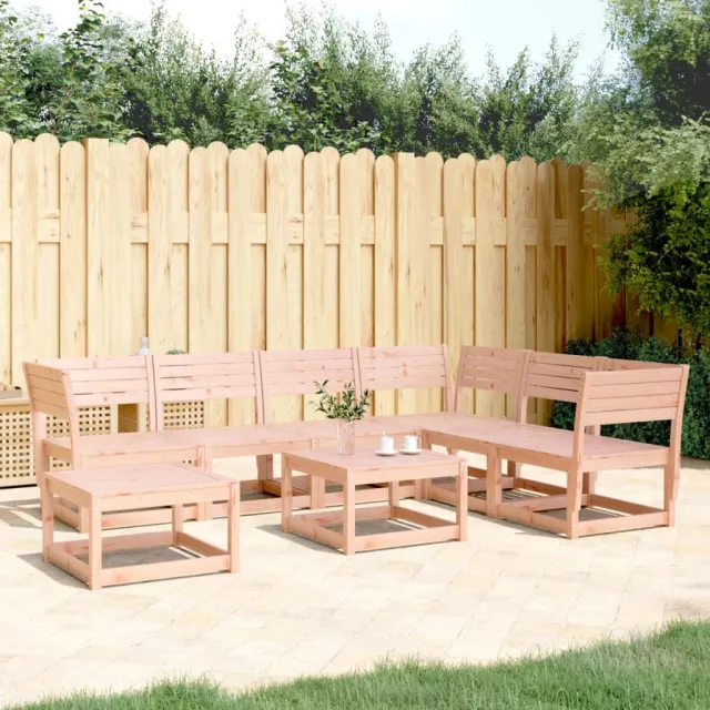 Salon de jardin 7 pcs bois massif douglas