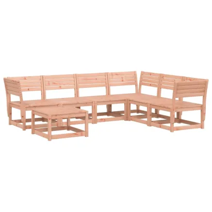 Salon de jardin 7 pcs bois massif douglas 2