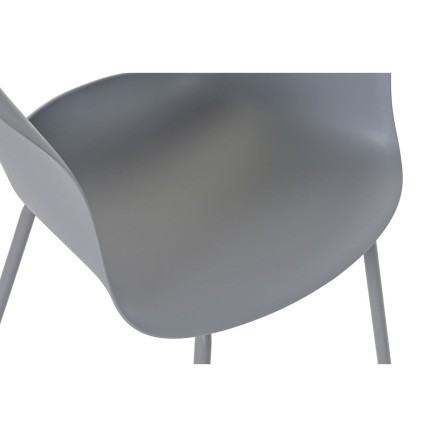 Silla DKD Home Decor Gris claro 56 x 54 x 80 cm 2
