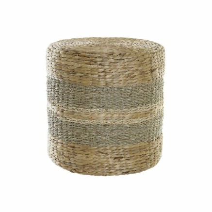Repose-pied DKD Home Decor Multicouleur Naturel Aluminium Boho 42 x 42