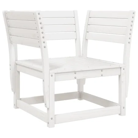 Salon de jardin 8 pcs Blanc Bois de pin massif