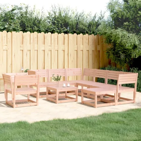 Salon de jardin 8 pcs bois massif douglas